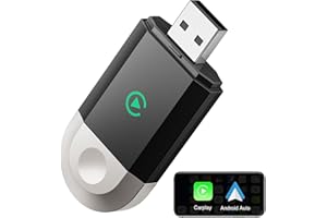 UANTIN Mini Wireless Carplay Adapter for Apple (2024 Upgrade) Converts Wired to Wireless Car Play Dongle for iPhone, Wireless Plug & Play CarPlay for Cars from 2016 & for Apple iOS 10+ Android 11+