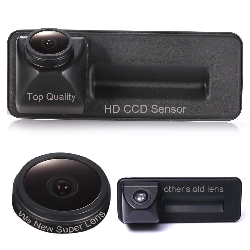 Dynavsal 1280x720 Pixel 1000TV Lines Super Pro HD Lens Backup Camera, Night Vision Reversing System, Trunk handlle Car Rear View Camera for VW Skoda Roomster Superb Cambi Yeti Fabia Octavia II 1Z