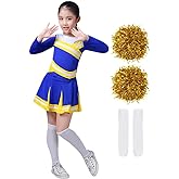 Little Girls' 2 Piece High School Cheerleading Uniform Costume Complete Outfit Cosplay Fancy Dress