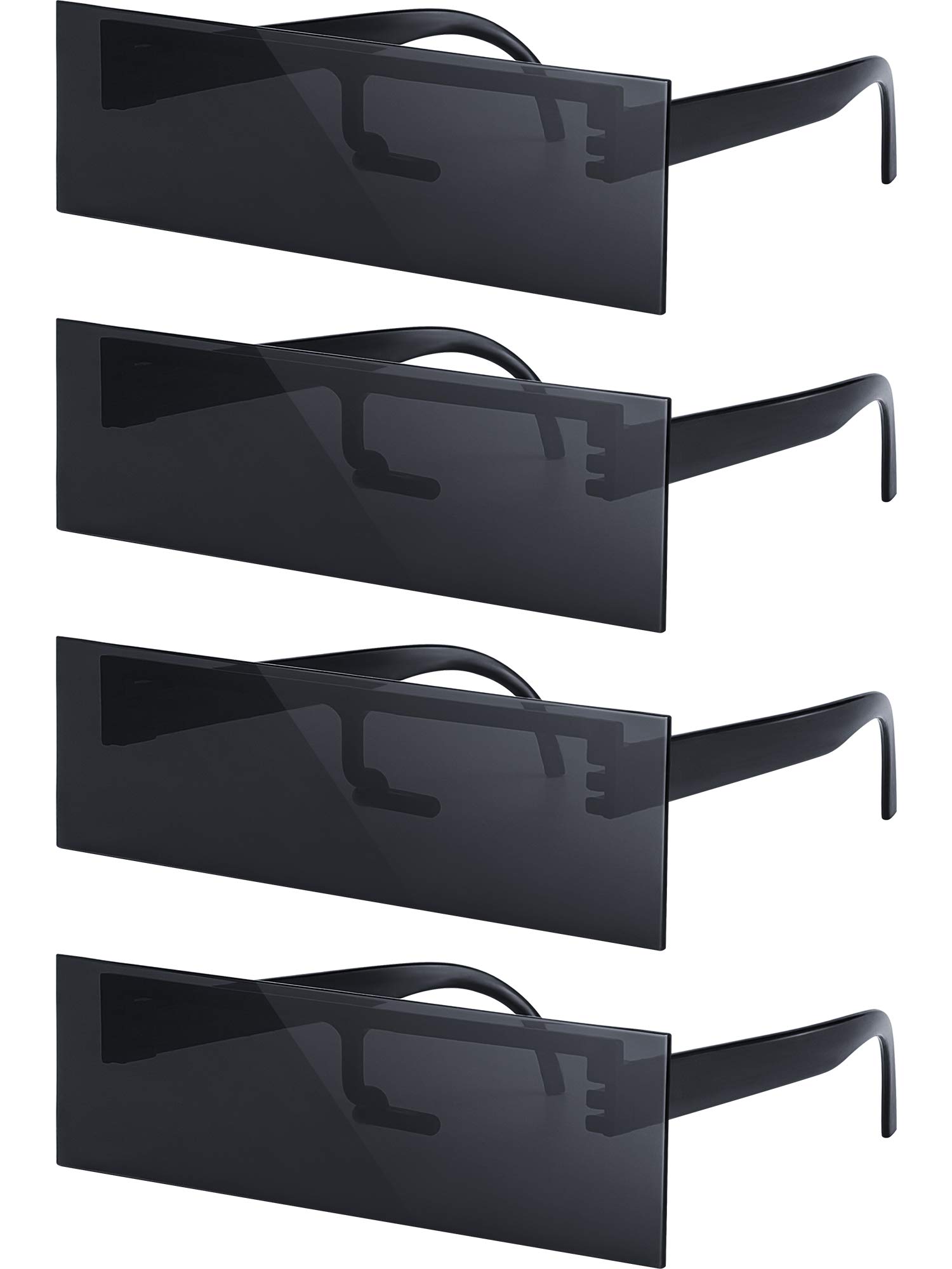 4 Pairs Censor Bar Sunglasses Internet Censorship Sunglasses Eyeglass Space Sunglasses Kids