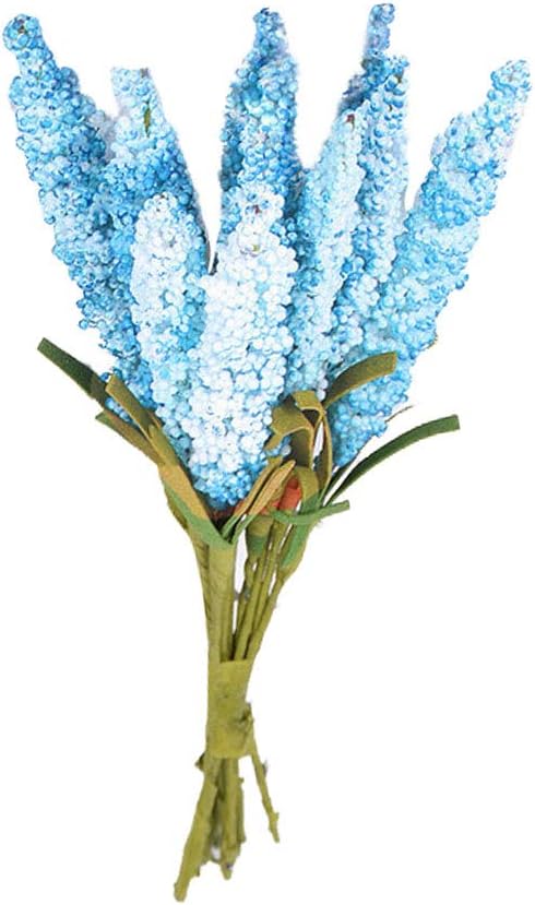 Aland 10Pcs/Bouquet Artificial Hyacinth Flower DIY Crafts Wedding Home Floral Decor Sky Blue