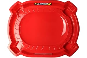 17Tek Stadium Battle Arena Training Ground Compatible with Beyblade Spinning-Top Toys Battling Game(Red)