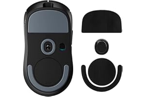 kwmobile Mouse Feet Replacement Compatible with Logitech PRO X Superlight 2C Computer Mouse Skates Sticker - Black
