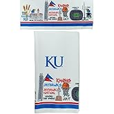 Magnolia Lane University of Kansas Big 12 Kitchen Hand Towel KU Campus Icons- Reusable Cleaning Cloth- Microfiber Texture, Super Absorbent- Ideal for Student, Alumni, Housewarming