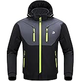 BORLENI Winter Motorcycle Jacket Mens CE Approved Cold Weather Motorbike Riding Jackets with thermal Liner Hood Windproof S