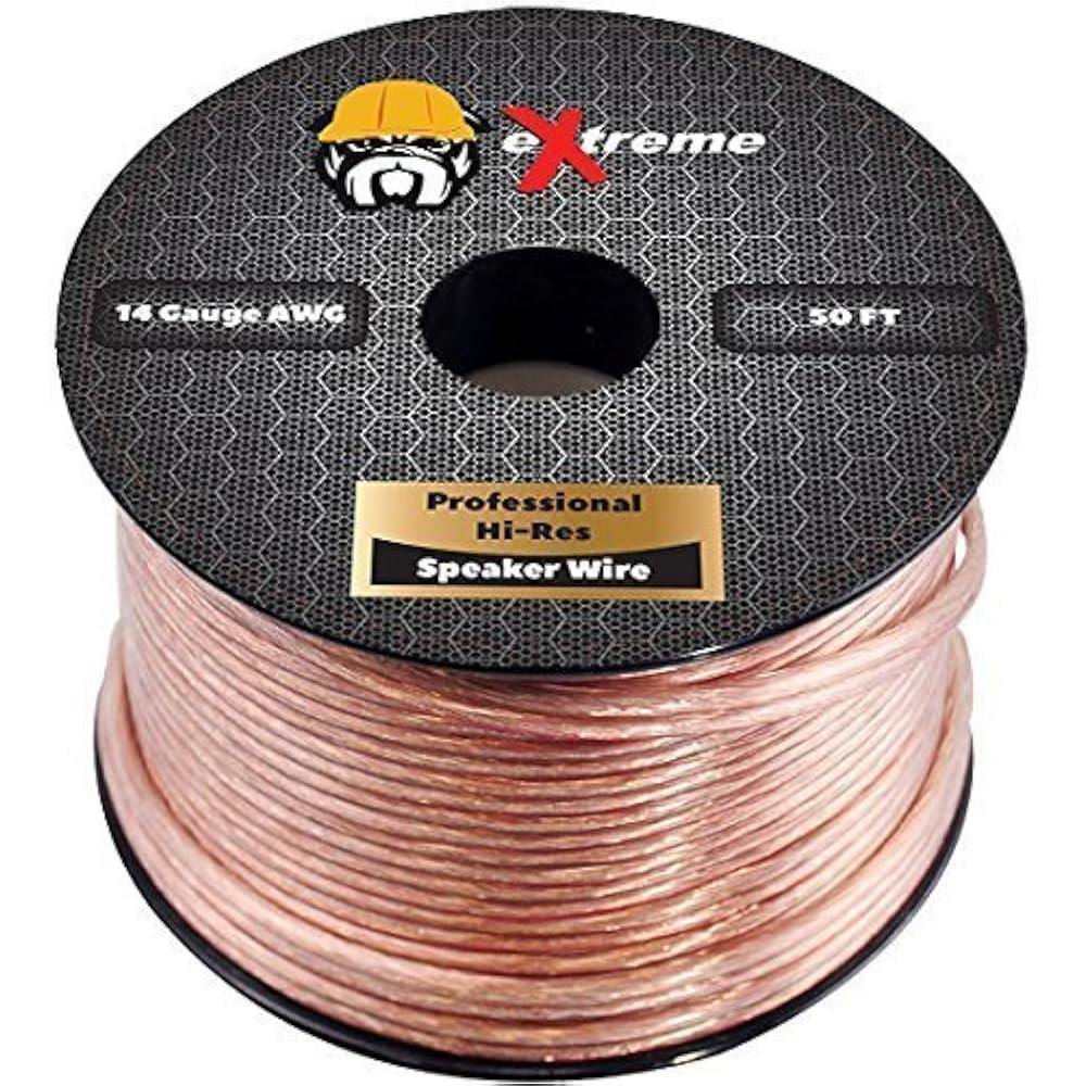 50 Feet Pure Copper Core EXtreme Speaker Wire, CCA (Copper Clad