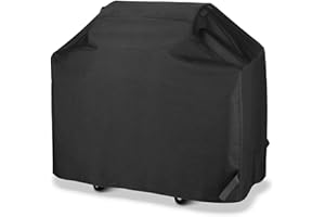 GrillSpot BBQ Grill Cover | 80 Inch, Universal Fit - All Season Protection, Durable with Handles and Straps, Black