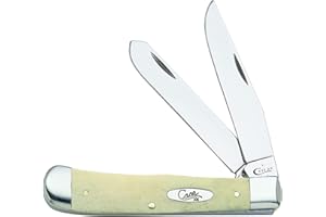 Case XX WR Pocket Knife Natural Smooth Bone Trapper W/Shield Item #1445 - (6254 SS) - Length Closed: 4 1/8 Inches