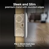 BG Electrical 22W Double USB Socket Nexus Brushed Steel White Inserts 13A view 6