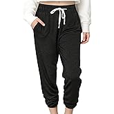 Hrbtens Women Baggy Sweatpants with Pockets Lounge Womens Pajama Pants Female Trouser