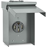 Umaogus 50 Amp RV Outlet Box, 125/250V NEMA 14-50R RV Receptacle, Rv Electrical Panel for Camper Trailer Motorhome Electric Car Generator