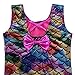 BAOHULU Spliced Diamond Mermaid Tank Gymnastics Outfit Leotard for Girls 3-12 Years (12A(Recommended age 10-12Y), Colorful)