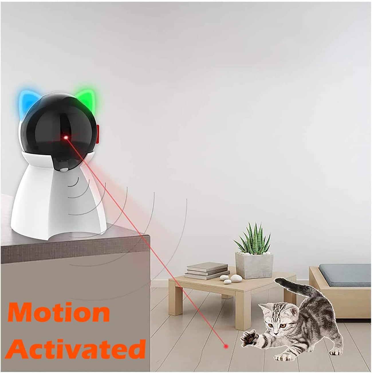 motion activated laser cat toy