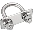 Uxcell 16mm Inner Width 46mm Length Round U-Bolt Steel M6 8 Sets