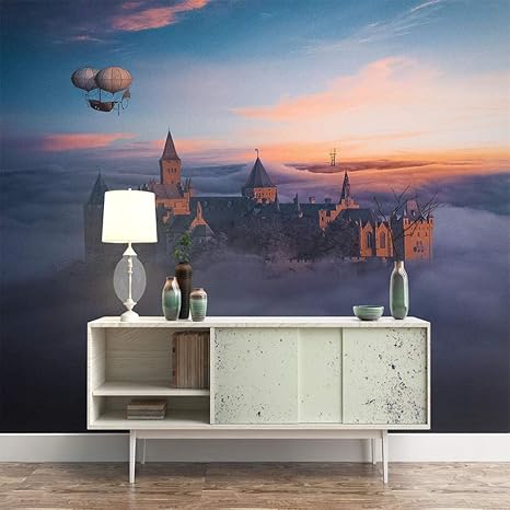 Amazon Co Jp 天空の城 3d壁紙ポスター カスタム大規模な壁紙の壁紙3dテレビの背景リビングルームの写真の壁紙3dルームの壁紙 150x1cm 59x47inch ホーム キッチン