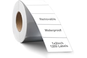 WOWEASI 1200 Removable Freezer Labels 1x2 Inch Waterproof, Oil & Tear Resistant Blank Food Labels, Easy Peel No Residue Perfect for Refrigerator, Jars & Pantry Storage