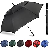 ZDSSM Automatic Open Golf Umbrella, 54/62/68/72 inch Extra Large Oversize Double Canopy Vented Stick Umbrellas, Windproof Waterproof Umbrella for Men And Women