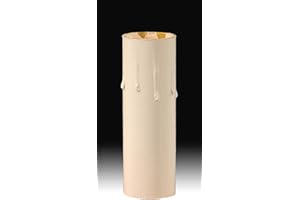 B&P Lamp® 6" Height, Ivory-Tinted Drip Candle Covers, Standard Size