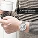 Mens Quartz Watch, JLOX Business Analog Wrist Watch Luxury Stainless Steel Band Cool Waterproof Dress Watches- Silver