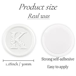 25Pcs White Wax Seal Stickers Handmade Vintage