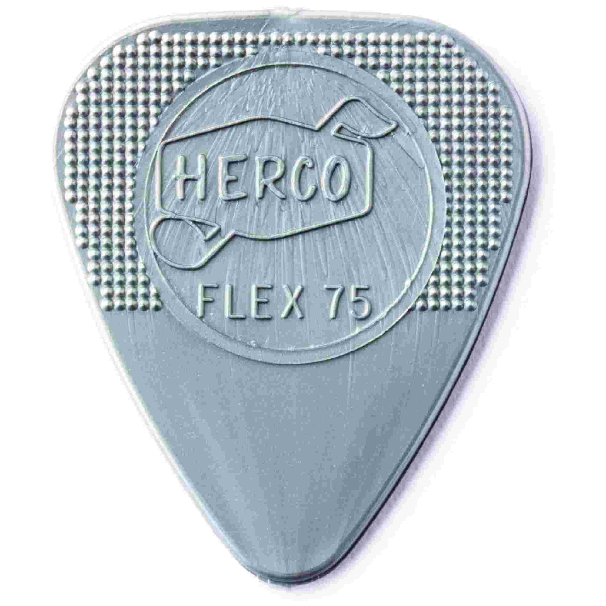 Herco® HE211 Flex 75 Nylon Flat Picks, Silver, Heavy, 100/Bag