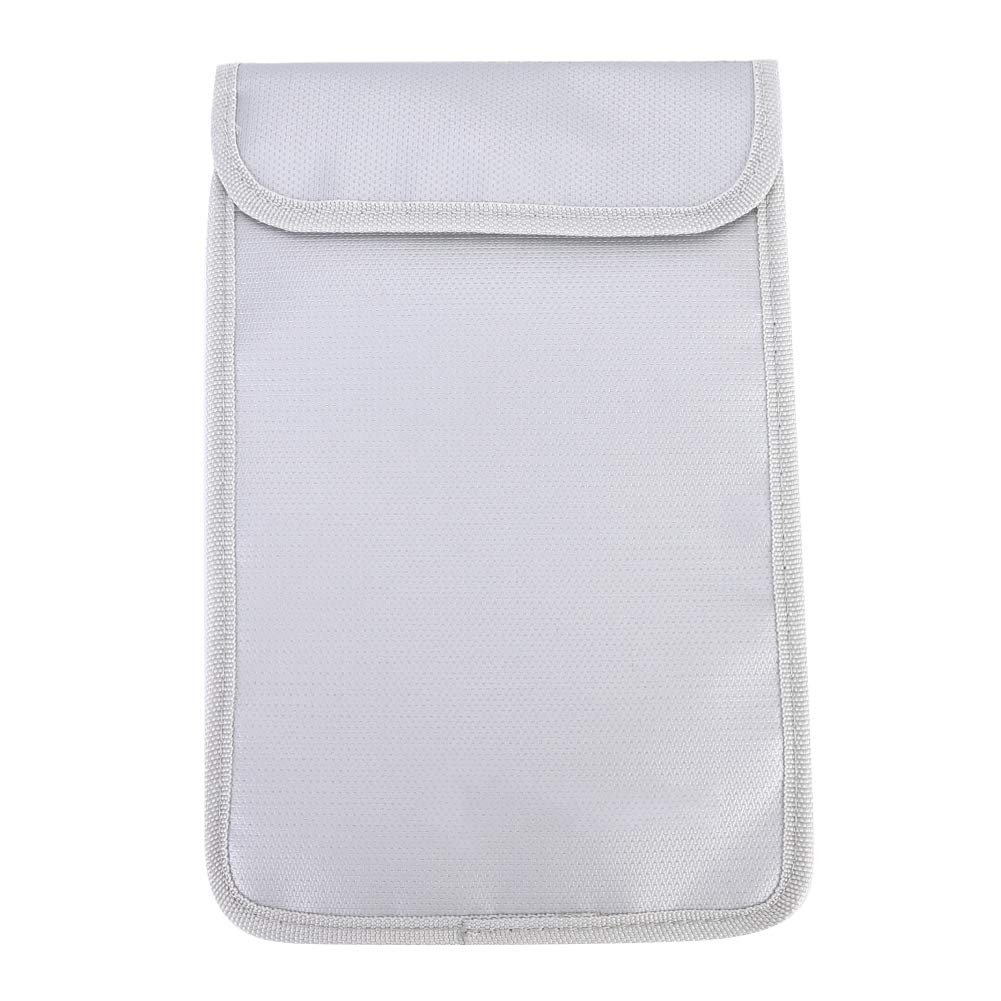 Fireproof Document Bag Waterproof Holder File Storage Collapsible Safe Bag Envelope Pouch with Zipper for Storage Cash Jewelry Cell Phones Keys Documents 17.5x27cm
