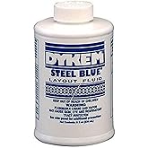 Dykem Layout Fluid Blue, 8 oz. Can and Brush in Cap. Machinist Dye for Metal Layout Work, The Perfect Marking Fluid for Machinist, Metal and Metalworking (1 Each)