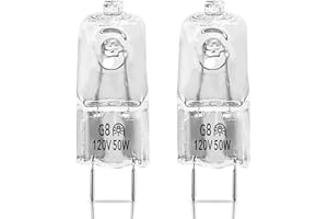 KAMREXI 2PCS 6912A40002J Microwave Halogen Light Bulb Compatible with LG Kenmore LMV2031ST LMV2031BD 83543, 120V 50W G8 Microwave Oven Lamp Bulb Replace 2025028 AH3610037 EA3610037 PS3610037