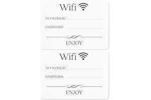 GLOBE ROCKET WiFi Sign 2-Pack (Magnet 4.75 x 3.5 in) - WiFi Password Sign for Home - WiFi Sign for Guest - WiFi Password Sign - Airbnb Essentials for Hosts - Airbnb Signs - Vrbo Signs - Vrbo Essentials for Hosts
