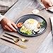 ArderLive 18/10 Stainless Steel Flatware Set with Box,6 Piece Office Utensils include Knife Fork Spoon Straws,Portable Utensils Set For Tavel,Camping,Hiking,Lunch box.(Wold+Golden)