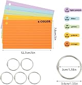 Thboxes 200 Pcs Flash Cards 4.9 x 2.9 Inch Kraft Lined Index Cards view 2