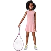 Girls Tennis Golf Outfit Sleeveless Tank Top and Skorts Set Sports Skirt Dress with Shorts 4-12Y
