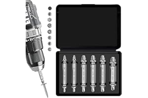 Damaged Screw Extractor Set,Gifts for Men,Stripped Screws Nuts & Bolts Drill Bit Tools for Easy Removal of Rusty Broken Hardw