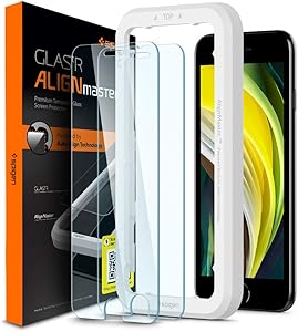 Spigen Tempered Glass Glas.tR AlignMaster Screen Protector designed for iPhone SE 2020-2 Pack