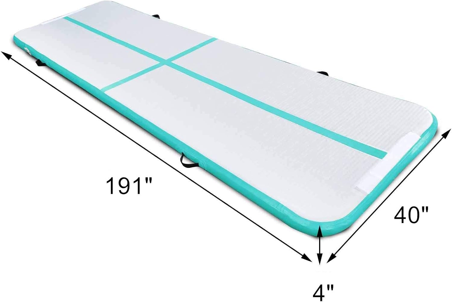 BATTIFE Air Track 10ft/13ft/16ft Inflatable Gymnastics Tumbling Mat 4 Inch Thickness for Home Use(Blue/Green/Pink) : Sports & Outdoors