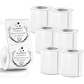 QUASON 2" Circle Thermal Sticker Labels, 7 White Self-Adhesive Round Direct Thermal Labels for Business,Compatible with Zebra, Rollo, MUNBYN,BPA Free (840Labels/7Rolls)