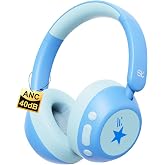 Steellumen Active Noise Cancelling Headphones for Kids, Bluetooth 6.0 ANC | 70H Play Time, USB C Fast Charging, Kids Bluetooth Headphones, 75/85/94dB Volume, with Mic AUX Cord for iPad Airplane