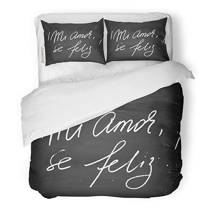 Amazon Com Emvency Bedding Duvet Cover Set Chalk Spanish