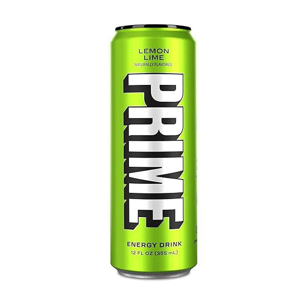 PRIME ENERGY LEMON LIME | ZERO SUGAR ENERGY DRINK | PREWORKOUT ENERGY | 200MG CAFFEINE WITH 355MG OF ELECTROLYTES AND COCONUT WATER FOR HYDRATION| VEGAN | GLUTEN FREE |12 FLUID OUNCE | 24 PACK