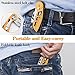 Professional Box Cutter Folding Utility Knife, E-PRANCE Pocket Carpet Knife with 14 Replaceable SK5 Stainless Steel Blades, Easy Release Button, Quick Change and Locking Razor Knife (Gold-Black)