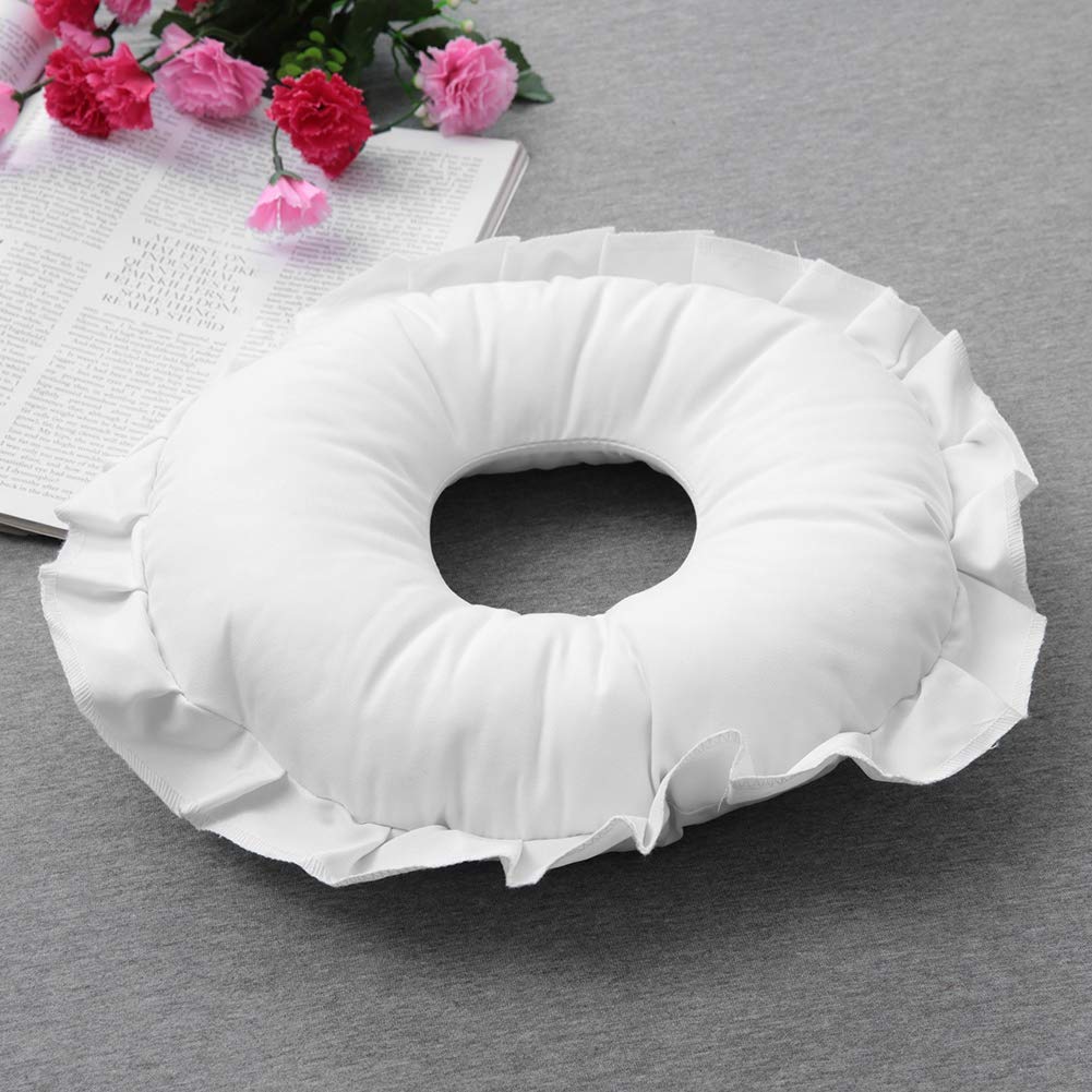 Soft Face Rest Pillow, Polyester Face Support Relax Pillow Beauty SPA Salon Massage Hollowed Pillow Travel Nap Relaxation Rest Cushion for Massage Table Travel Home Use(White) : Beauty