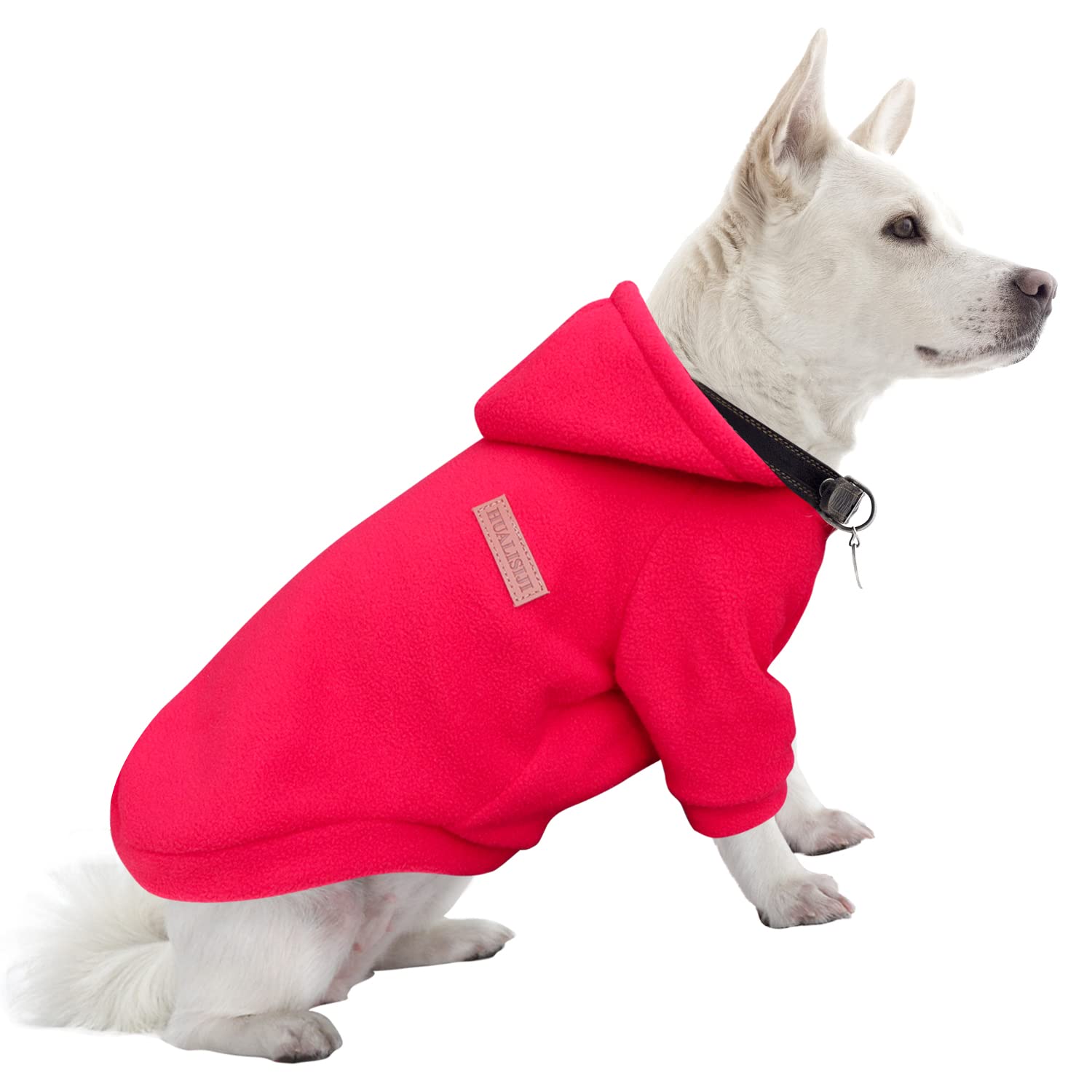 HuaLiSiJi Dog Hoodie Dog Sweatshirt Elasticity Fabric is Quite Comfortable, Soft and Warm for the Animal and Easy to Wear (Red, XXL)