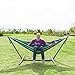 ONCLOUD 550 LBS Capacity Double Hammock with Stand Included with Portable Carrying Bag, Heavy Duty 2-Person Hammock for Outdoors & Indoors - Desert Stripe, Series TDCTZ1 - Blue Green Stripe