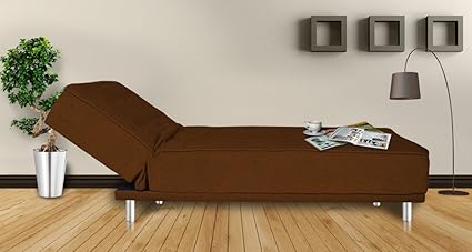 Spaces Therapy Liberty Premium Fabric Recliner Bed-(Brown)