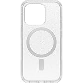 OtterBox iPhone 15 Pro (Only) Symmetry Series Clear Case - Stardust (Clear/Silver), Snaps to MagSafe, Ultra-Sleek, Raised Edges Protect Camera & Screen