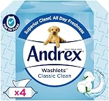 Andrex Classic Clean Washlets 4 x 40 Wipes Micellar Water Flushable