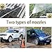 Bymlt Extendable High Pressure Power Washer Wand - Magic Power Water Hose Nozzle, Flexible Garden Watering Sprayer for Car Wash and Window Washing with Free Scrubbing Mitt (Blue)