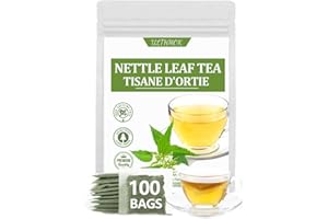 Premium 100 Stinging Nettle Leaf Tea Bags, Made with 100% Wild Nettle Leaves，No Additive & Caffeine Free.