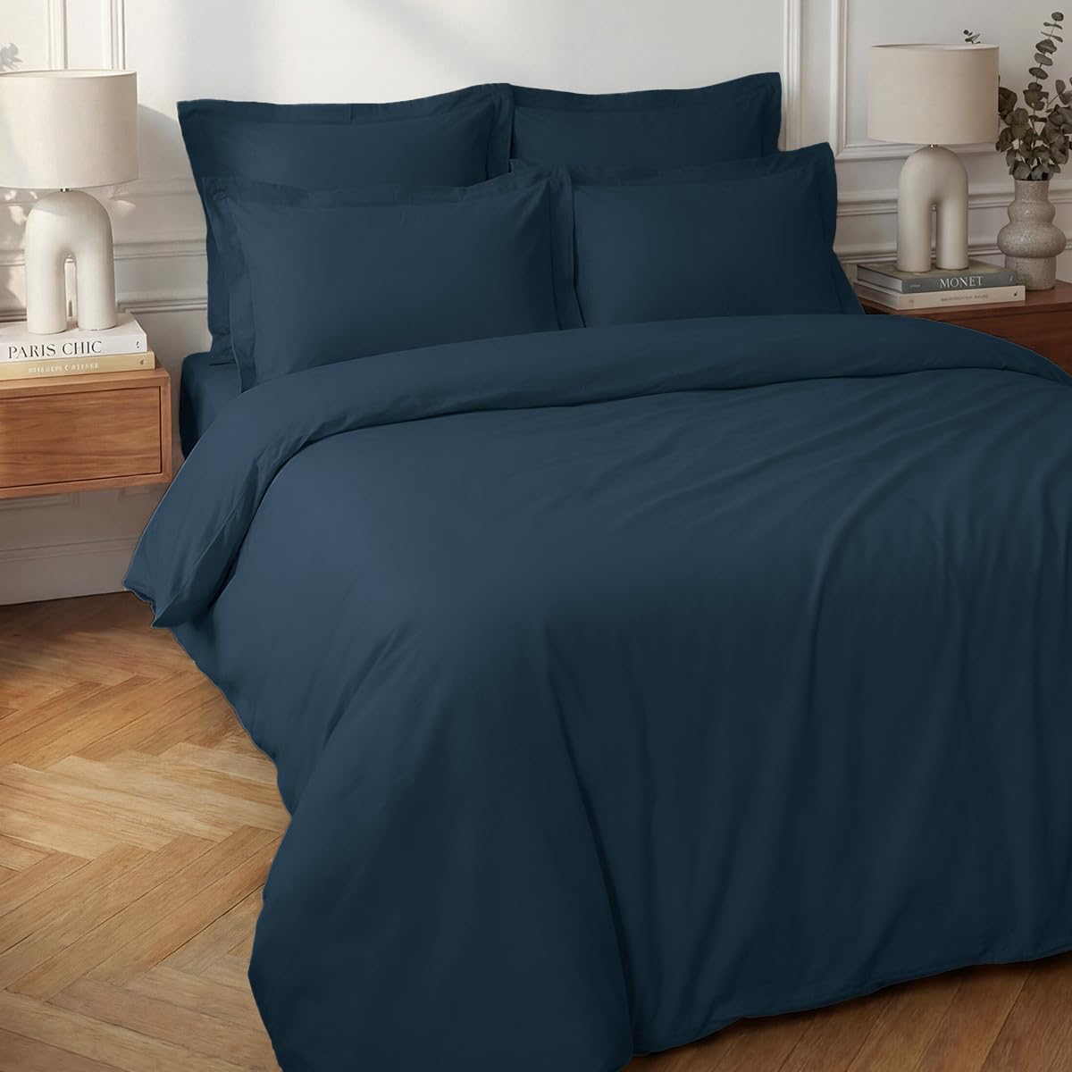 Sensei La Maison du Coton Duvet Cover Percale Indigo/200 x 200 cm