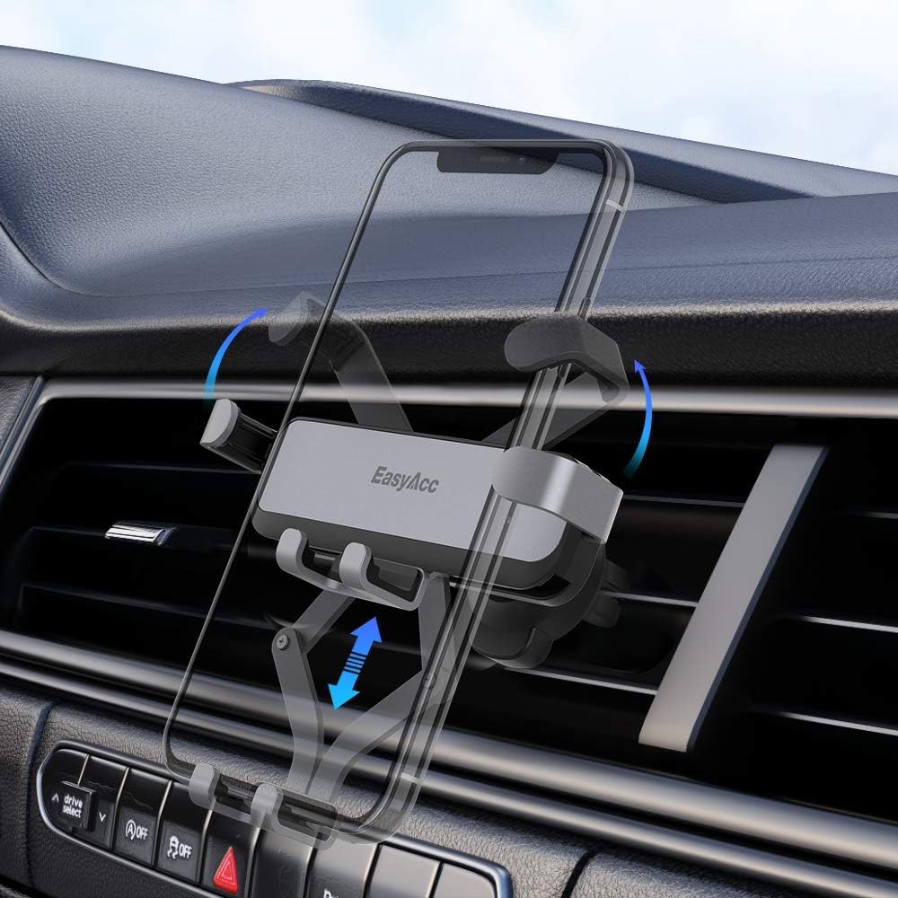 Amazon Co Jp 最新版 Easyacc 車載ホルダー スマホホルダー グリップ式 重力自動開閉 エアコン吹き出し口付け 車載スタンド 落下防止 角度調整 安定性抜群 省スペース 携帯ホルダー 片手操作 Iphone12 Pro Max Iphone12 Iphone 12 Mini Iphone 11 Pro Iphone